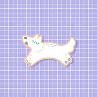 Little White Wolf Wooden Pin