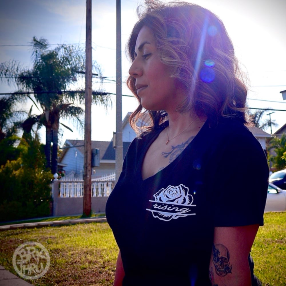 Image of Rising V-Neck Top “by brkthru” 