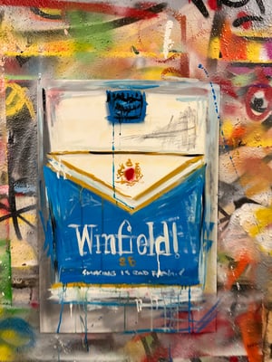WINNIE BLUES ORIGINAL PAINTING 16.5 x 23.5"