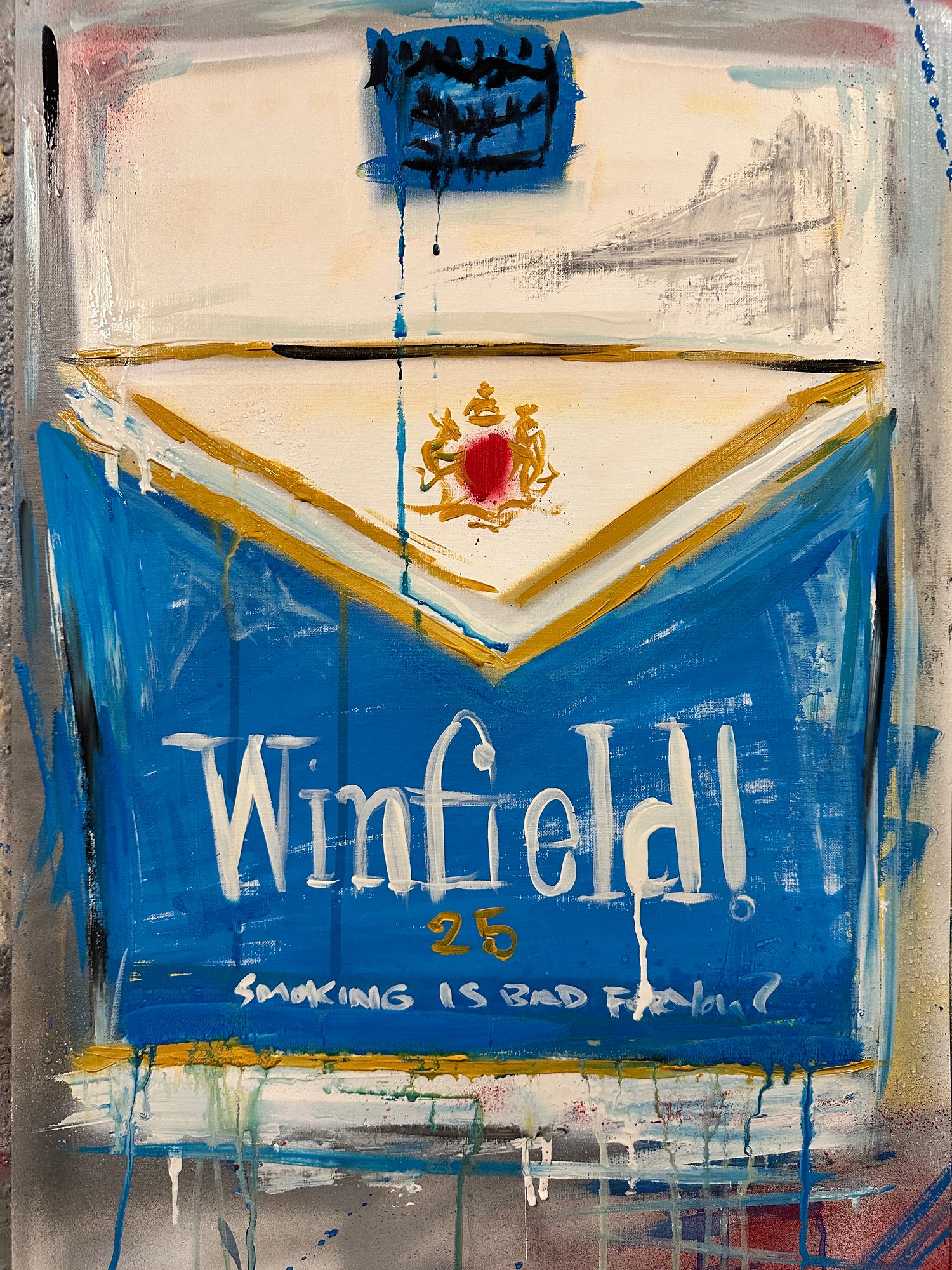 WINNIE BLUES ORIGINAL PAINTING 16.5 x 23.5"