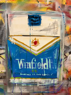WINNIE BLUES ORIGINAL PAINTING 16.5 x 23.5"