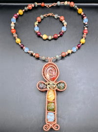 Image 7 of Custom Made Ankh Pendant/Necklace with Bracelet to match 