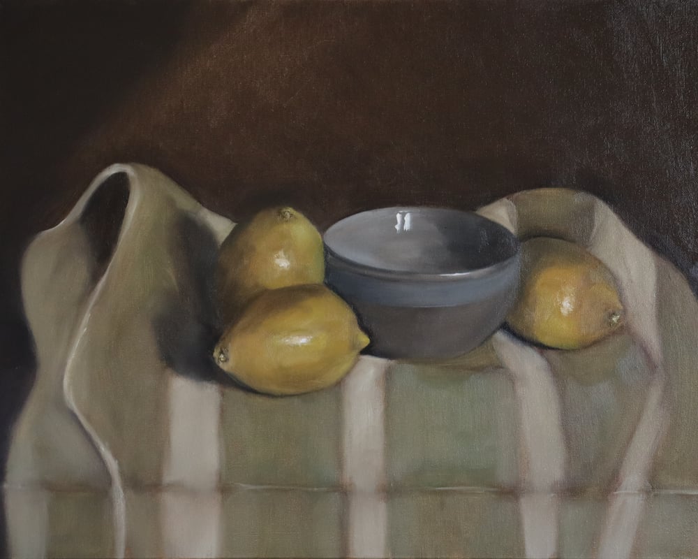 Image of Nature morte au bol et aux citrons