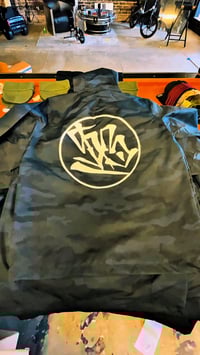 Image 2 of “BRANDED” Black Camo Windbreaker