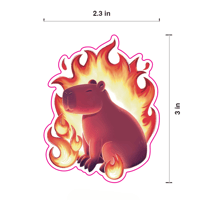 Image 2 of Autocollant Capy en feu