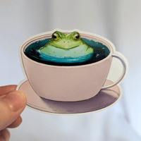 Image 1 of Autocollant Grenouille dans une tasse