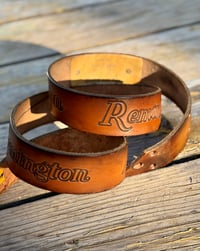 Image 1 of Original SIGNED Tom Fugle  Remington Leather Belt