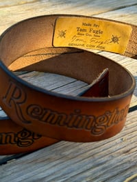 Image 2 of Original SIGNED Tom Fugle  Remington Leather Belt