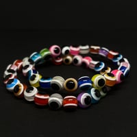 Image 2 of Colorful Evil Eye (Resin) Bracelet