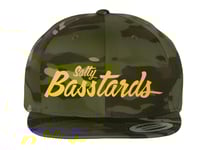 Image 3 of “BASSTARD” 3D Puff Embroidered Snapback Green Camo / YELLOW