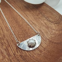 Image 6 of Cultured Pearl Sterling Silver Spoon Necklace