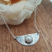 Image 2 of Cultured Pearl Sterling Silver Spoon Necklace