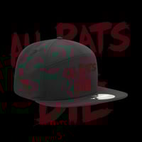 Image 2 of “ALL RATS WILL DIE” Hitman Collaboration 3D Puff Embroidered 7 Panel SnapBack -  BTC x SB