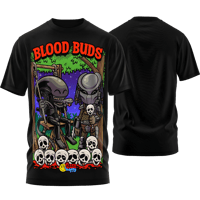 Image 1 of SLASHxHAPPY! Blood Buds T-Shirt (Black)
