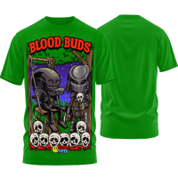 Image 1 of SLASHxHAPPY! Blood Buds T-Shirt (Green)