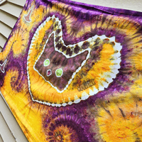 Image 4 of Ice Dyed Black Cat (36x54 inches) Tapestry