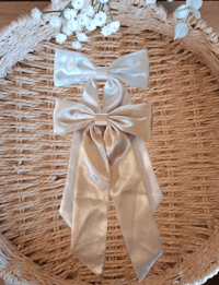Image 1 of Long Tail Satin Bow