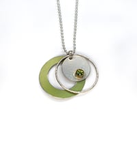 Peridot hoop pendant