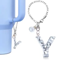 Image 25 of Clear Gem Letter Charm For Tumblers