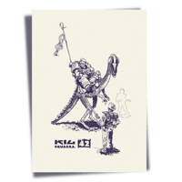 Retro Space Scouting Lizard - Print