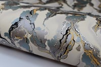 Image 4 of 225 - Silver & Metallic Turquoise Blue Coagulate.