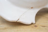 Image 5 of Antique French Faience Shaving Bowl - Circa 19th Century w/ rivet repairs.