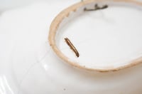 Image 6 of Antique French Faience Shaving Bowl - Circa 19th Century w/ rivet repairs.