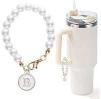 Image 2 of Pearl Letter Charms For Tumblers
