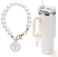 Image 21 of Pearl Letter Charms For Tumblers