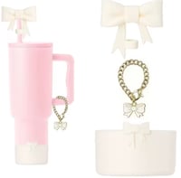 Image 5 of 3 Piece Bow Tumbler Accessory Set | 8 Colors 