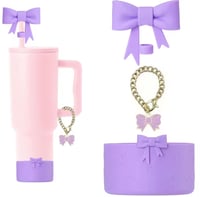 Image 6 of 3 Piece Bow Tumbler Accessory Set | 8 Colors 