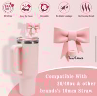 Image 11 of 3 Piece Bow Tumbler Accessory Set | 8 Colors 