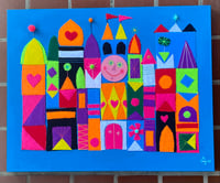 Image 1 of It’s A Small Cozy World - Quilted Felt Painting