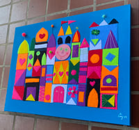 Image 2 of It’s A Small Cozy World - Quilted Felt Painting