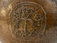 Image 2 of Seventeenth Century Bartmann Jug ; ‘Pieter Van Den Ancker‘ Merchants Medallion ; dated 1660. 