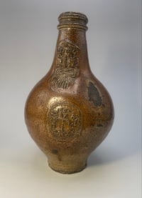 Image 1 of Seventeenth Century Bartmann Jug ; ‘Pieter Van Den Ancker‘ Merchants Medallion ; dated 1660. 