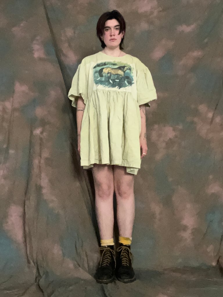 horsegirl dress: pucker bunch Image 3