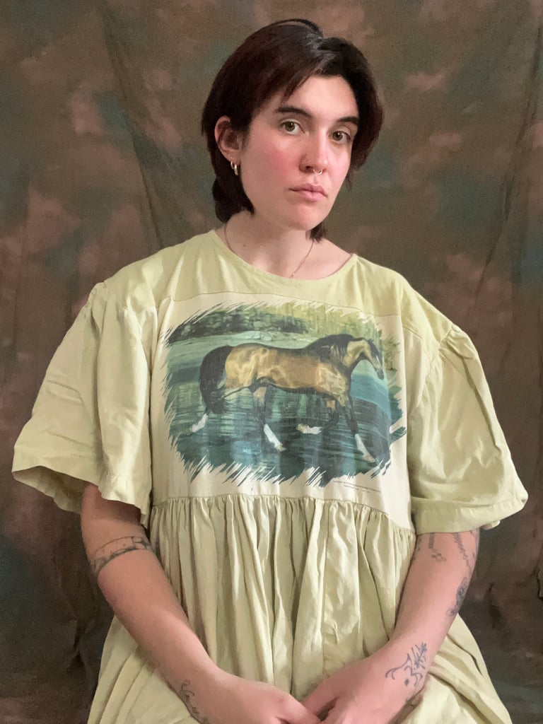 horsegirl dress: pucker bunch Image 2