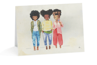 Three Girlfriends - HarperIman Greeting Card