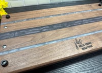 Image 3 of Black Cherry and Silver Epoxy and Walnut Charcuterie Board