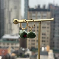 Image 2 of Green Olive Earrings 🫒