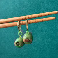 Image 4 of Green Olive Earrings 🫒