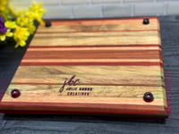 Image 2 of Black Limba, Padauk, and Cherry Cutting Board