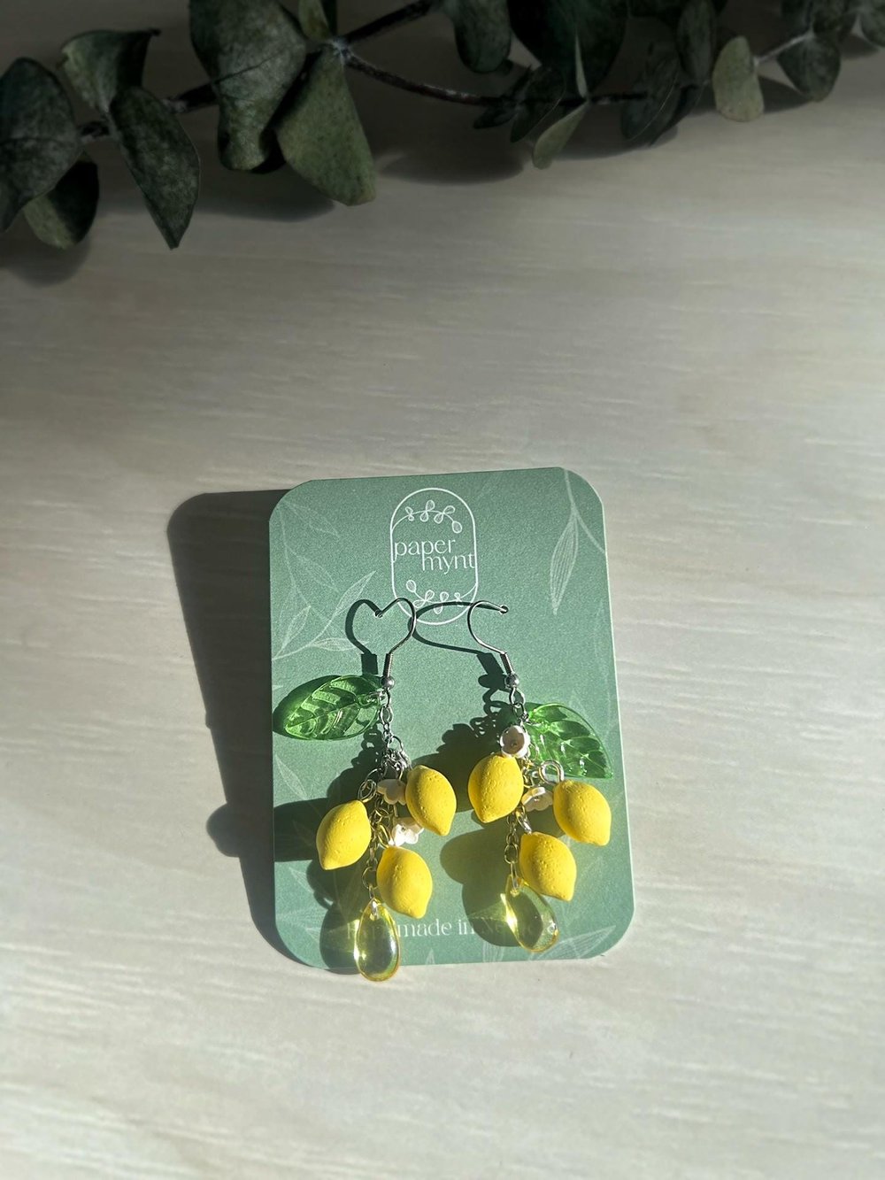 Image of Lemon Drop Polymer Clay Earrings