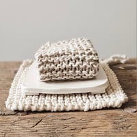Image 1 of Eco-Friendly Handmade Dishcloth Set – Recycled Cotton & Jute Blend - Natural, Sustainable