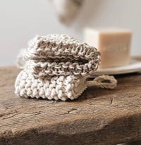 Image 3 of Eco-Friendly Handmade Dishcloth Set – Recycled Cotton & Jute Blend - Natural, Sustainable