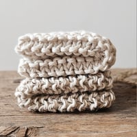 Image 2 of Eco-Friendly Handmade Dishcloth Set – Recycled Cotton & Jute Blend - Natural, Sustainable