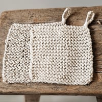 Image 4 of Eco-Friendly Handmade Dishcloth Set – Recycled Cotton & Jute Blend - Natural, Sustainable
