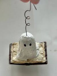 Image 2 of "Ghost Story" Handmade Vintage Inspired Spun Cotton Ornament