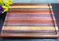 Image 2 of Purple Heart, Padauk, Walnut, Cherry, and Sapele Cutting Board
